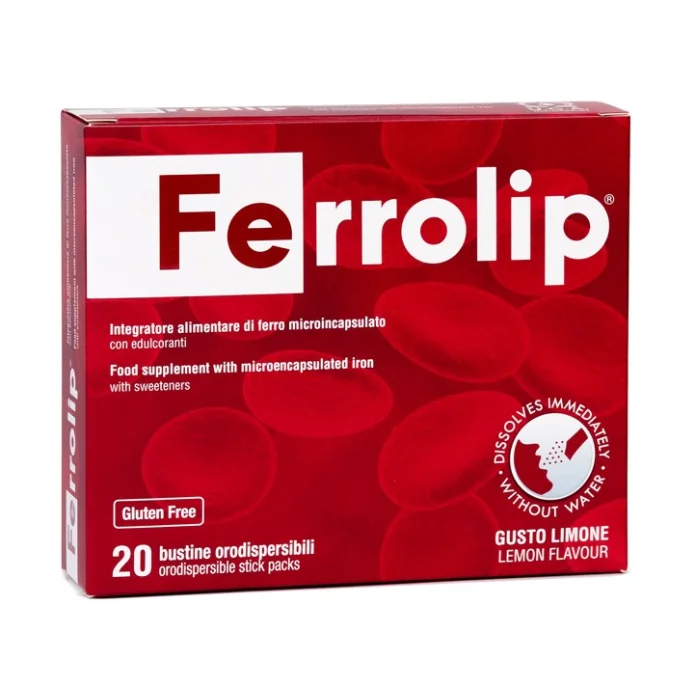Ferrolip 20 Bustine Orosolubili&nbsp;- Integratore di ferro microincapsulato