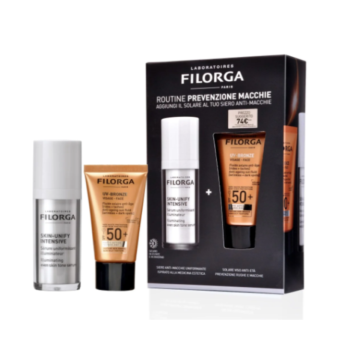 Filorga Cofanetto Siero Skin-Unify Intensive 30 ml + UV-BRONZE Viso Anti-Età SPF50+ Viso 40 ml