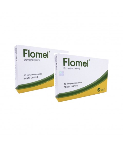 Flomel Bipack 15 + 15 compresse Integratore di bromelina per il benessere delle gambe