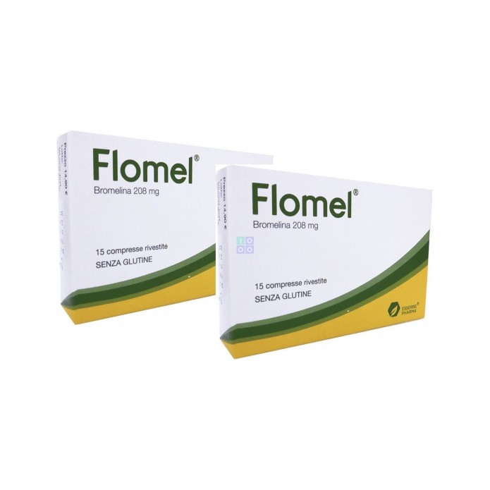 Flomel Bipack 15 + 15 compresse Integratore di bromelina per il benessere delle gambe