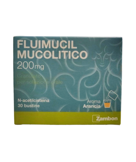 Fluimucil Mucolitico 200 mg Aroma Arancia 30 Bustine - Per combattere la tossa grassa
