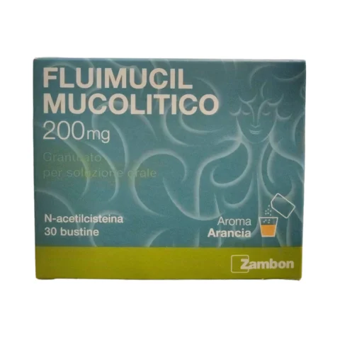 Fluimucil Mucolitico 200 mg Aroma Arancia 30 Bustine - Per combattere la tossa grassa