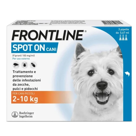 Frontline Spot On Antiparassitario Cani 2-10Kg 3 pipette