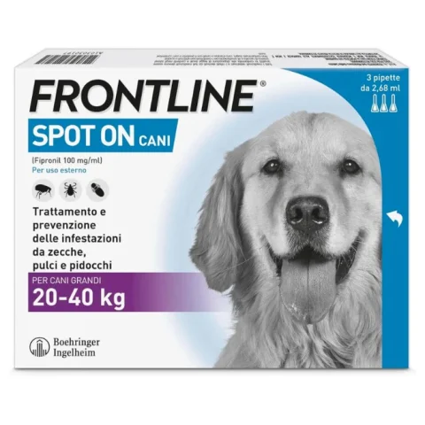 Frontline Spot-On Antiparassitario Cani 20-40kg 3 Pipette