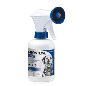 Frontline Spray 250 ml - Antiparassitario contro zecche e pulci nel cane e nel gatto dai 2 giorni di vita