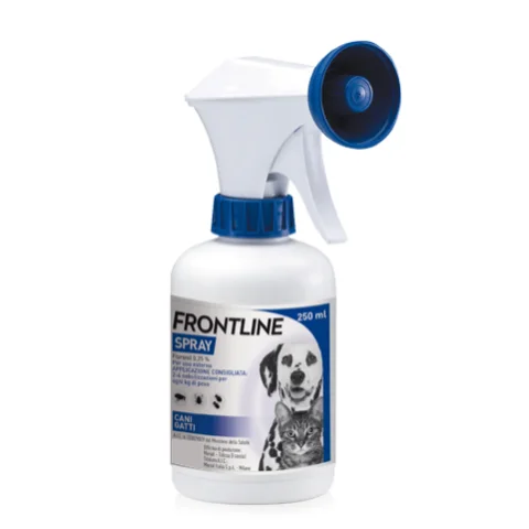 Frontline Spray 250 ml - Antiparassitario contro zecche e pulci nel cane e nel gatto dai 2 giorni di vita Frontline Spray 250 ml - Antiparassitario contro zecche e pulci nel cane e nel gatto dai 2 giorni di vita
