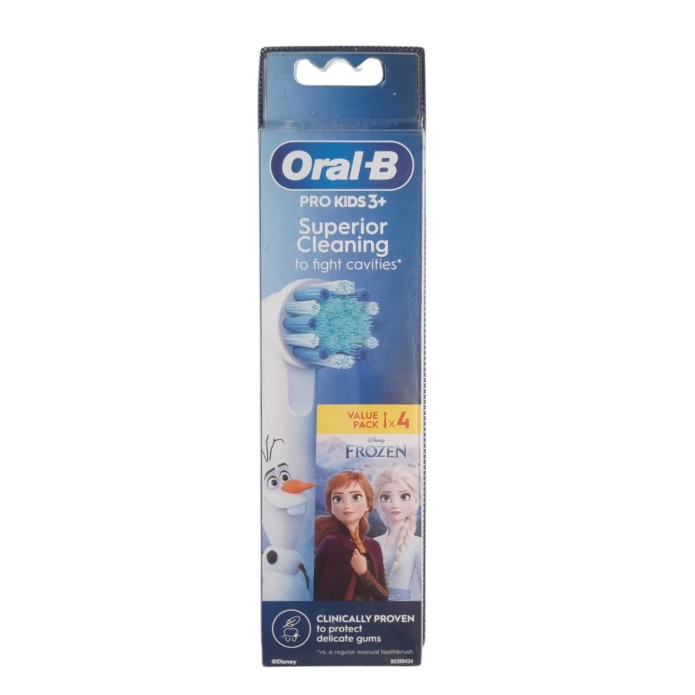 ORAL-B Frozen 4 Testine di Ricambio per Spazzolino Elettrico Oral-b Pro kids 3+ Frozen