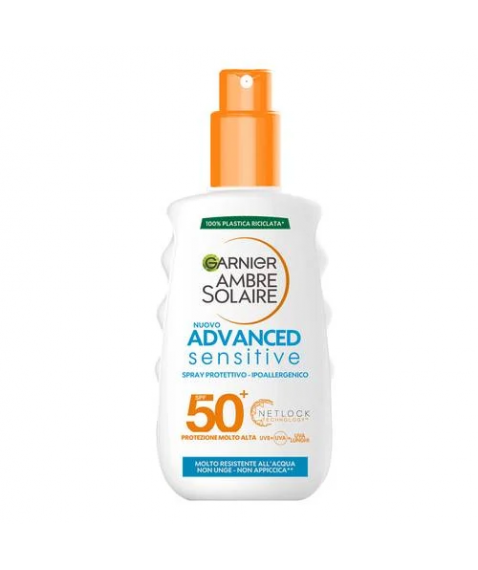 GARNIER AMBRE SOLAIRE SPRAY ADVANCED SENSITIVE F50+ 200ML