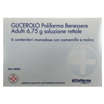 Glicerolo Adulti Soluzione Rettale Polifarma Benessere 6 contenitori monodose