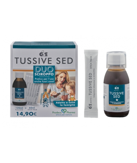 GSE TUSSIVE SED DUO SCIROPPO - FLACONE 120ML+6 STICK PACK  10ML