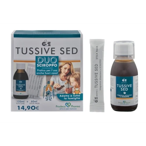 GSE TUSSIVE SED DUO SCIROPPO - FLACONE 120ML+6 STICK PACK  10ML