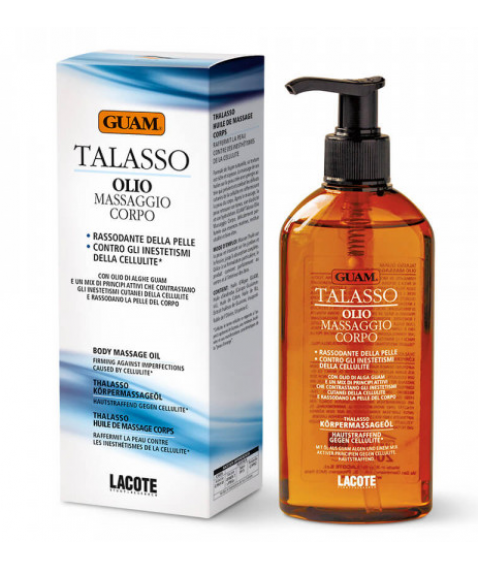 Guam Talasso Olio Massaggio Corpo 200 ml Massaggio Rassodante Anticellulite