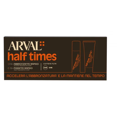 ARVAL Half Times SPF6 abbronzante rapido & fissante rapido 5 fl. + 5 tb. ARVAL Half Times SPF6 abbronzante rapido & fissante rapido 5 fl. + 5 tb.