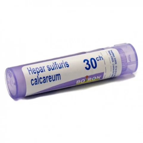 Hepar Sulfuris Calcareum 30CH granuli - Trattamento omeopatico di infiammazioni purulente Hepar Sulfuris Calcareum 30CH granuli - Trattamento omeopatico di infiammazioni purulente