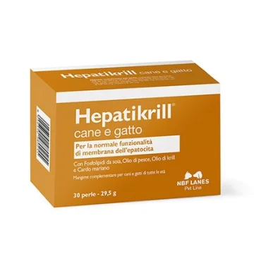 Hepatikrill Cane e Gatto 30 Perle - Per la normale funzionalit&agrave; di membrana dell'epatocita