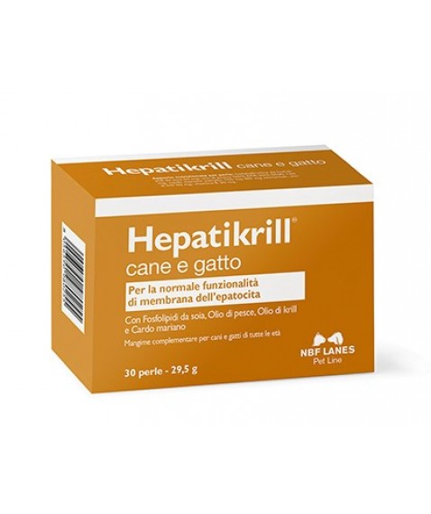 Hepatikrill Cane e Gatto 30 Perle - Per la normale funzionalità di membrana dell'epatocita