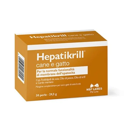 Hepatikrill Cane e Gatto 30 Perle - Per la normale funzionalit&agrave; di membrana dell'epatocita