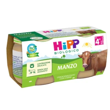 Hipp Omogeneizzato Bio con carne di Manzo 2 vasetti x 80 grammi