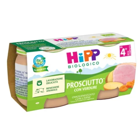 HIPP Omogeneizzato Bio Prosciutto e Verdure 2 vasetti da 80 grammi