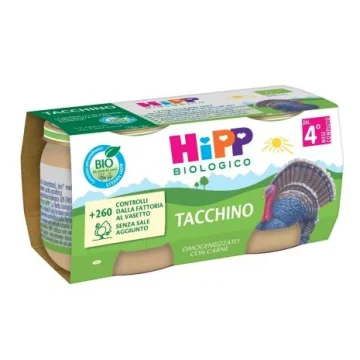 HIPP Omogeneizzato Biologico al Tacchino 2 vasetti x 80 grammi