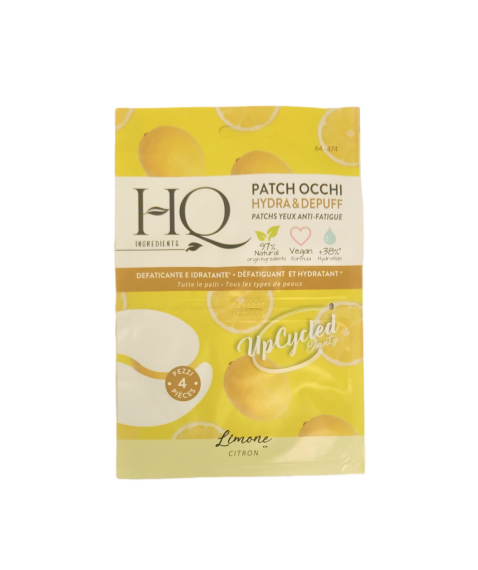 HQ Ingredients Patch Occhi Hydra & Depuff Defaticante ed Idratante Limone 4 Pezzi