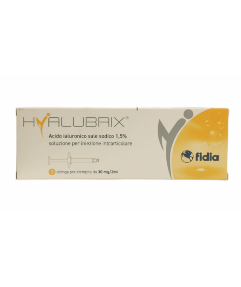  Hyalubrix 1 Siringa Pre-Riempita per Iniezione  Intra-Articolare Acido Ialuronico Sale Sodico 1,5% 30mg/2ml