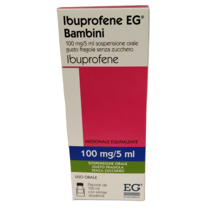 Sciroppo per bambini alla fragola Ibuprofene 150ml