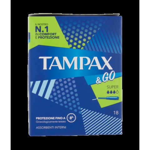 TAMPAX &GO SUPER 18PZ 8423 TAMPAX &GO SUPER 18PZ 8423