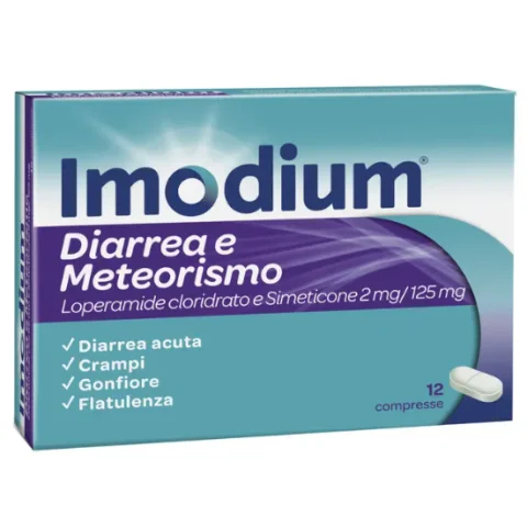 IMODIUM DIARREA E METEORISMO 12 compresse