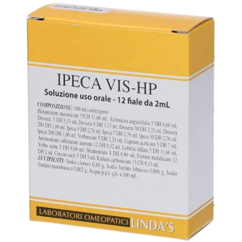 IPECA VIS-HP Uso orale 12 fiale da 2ml Medicinale Omeopatico IPECA VIS-HP Uso orale 12 fiale da 2ml Medicinale Omeopatico