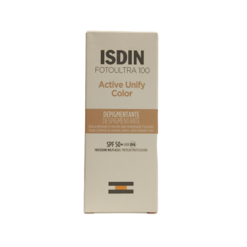 Isdin Fotoultra 100 Depigmentante Fotoprotettore Viso SPF 50+ 50 ml