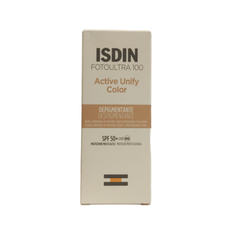 Isdin Fotoultra 100 Depigmentante Fotoprotettore Viso SPF 50+ 50 ml
