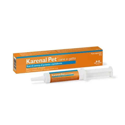 Karenal Pet Cane e Gatto Pasta Siringa da 30 gr - Per stati di carenza di potassio e ipokaliemia