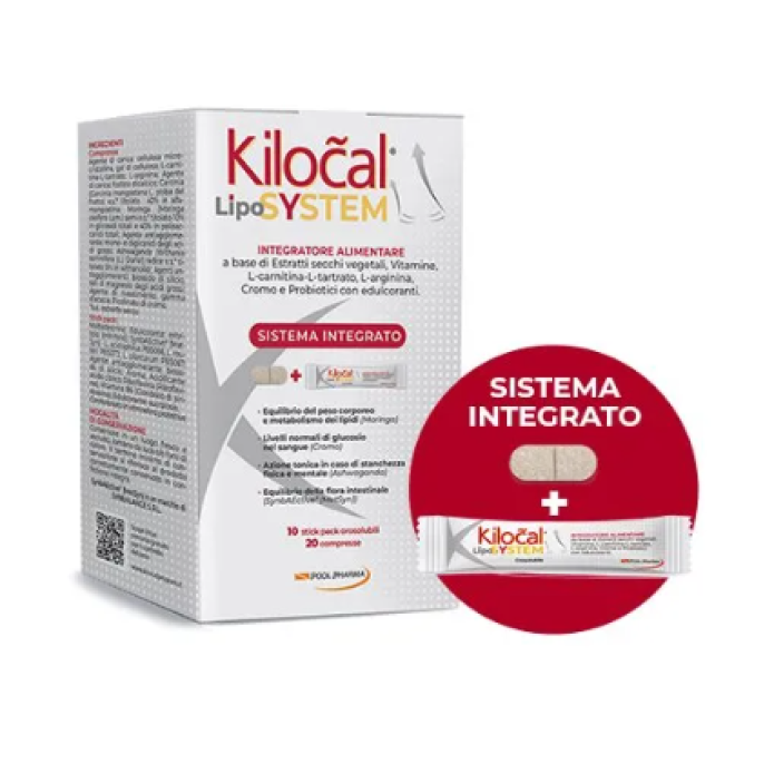 KILOCAL LipoSystem Integratore 20 compresse +10 stick