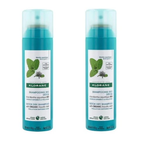 Klorane Duo Confezione Doppia Shampoo Secco alla Menta 150ml+150ml