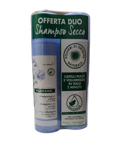 Klorane Duo Shampoo Secco Lino