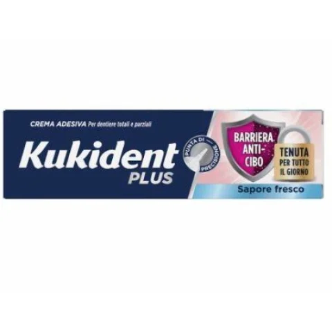 Kukident Plus - Barriera anti-cibo sapore fresco