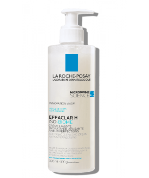 La Roche Posay Effaclar H Iso Biome 400 ml Crema Detergente per Pelle Grassa a Tendenza Acneica