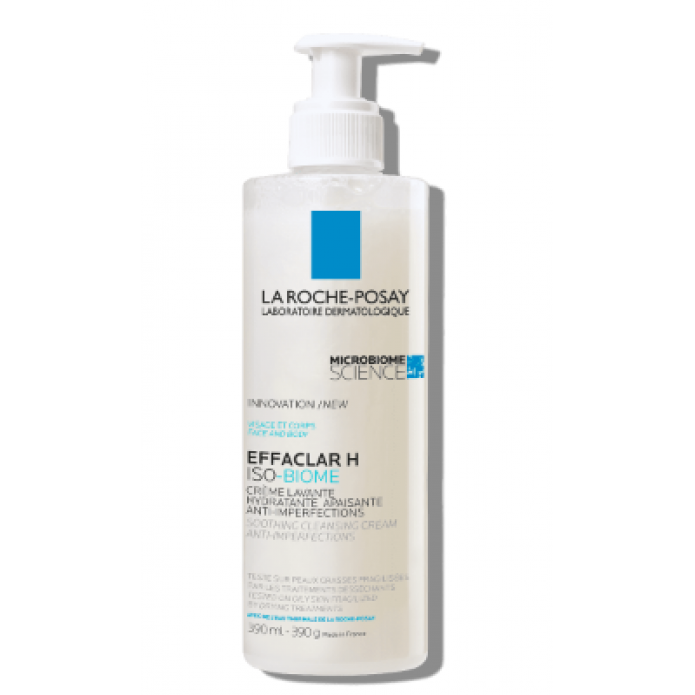 La Roche Posay Effaclar H Iso Biome 400 ml Crema Detergente per Pelle Grassa a Tendenza Acneica