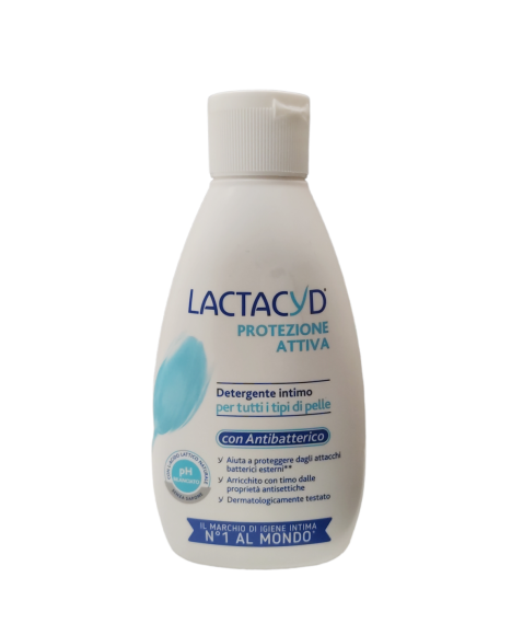 Lactacyd Protezione Attiva Detergente Intimo Antibatterico per Tutti i Tipi di Pelle 200 ml