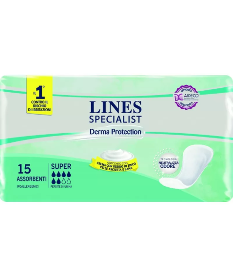 Lines Specialist Derma Protection Assorbenti Super 15 Pezzi