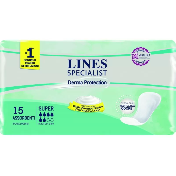 Lines Specialist Derma Protection Assorbenti Super 15 Pezzi