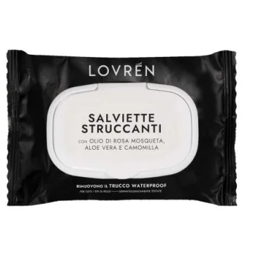 Salviette struccanti waterproof lovren 20pz