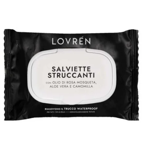 Salviette struccanti waterproof lovren 20pz