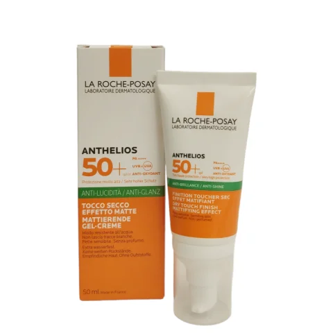 Anthelios Gel Crema Tocco Secco Anti-Lucidit&agrave; SPF 50+ Senza Profumo Viso 50 ml