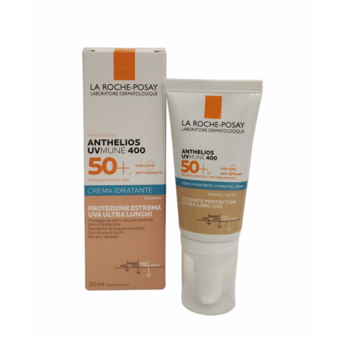 Anthelios UVMUNE 400 SPF50+ Crema Idratante Colorata Viso con Profumo 50 ml Anthelios UVMUNE 400 SPF50+ Crema Idratante Colorata Viso con Profumo 50 ml