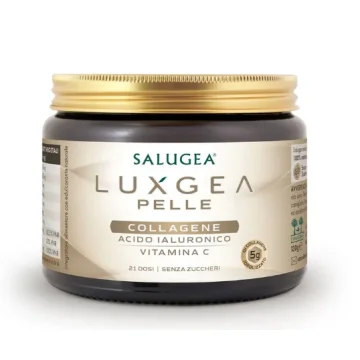 Luxgea Pelle Integratore di collagene e acido ialuronico 130 grammi