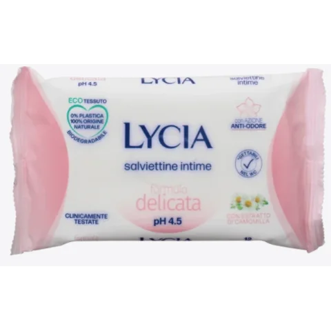 LYCIA 12 Salviettine Intime Lenitive