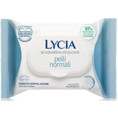 LYCIA SALVIETTINE STRUCCANTI PELLI NORMALI 20 pz