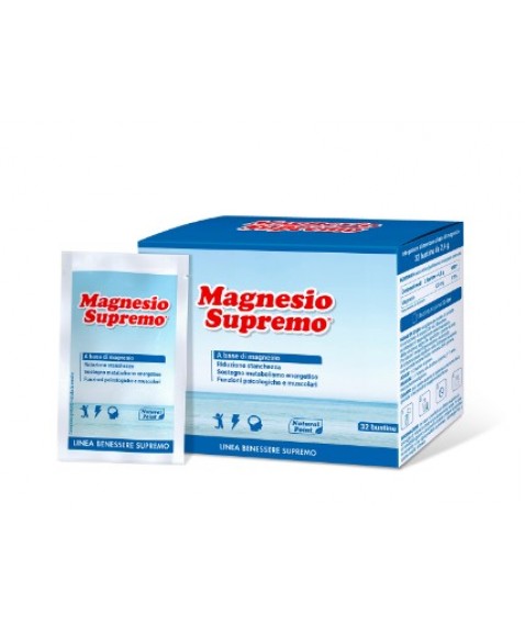 Magnesio Supremo 32 Bustine - Integratore di magnesio per combattere stanchezza e stress